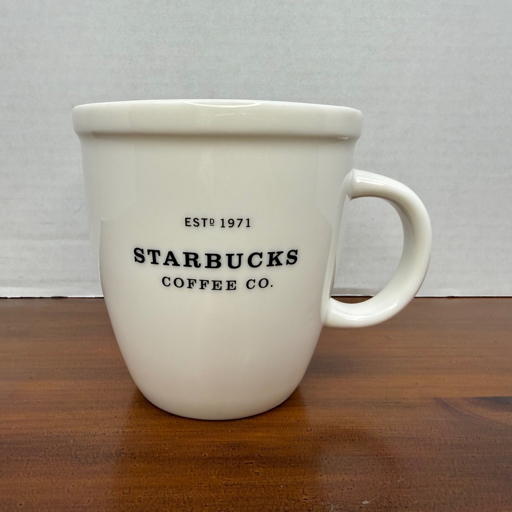 Starbucks Barista Mug 2001 Vintage White Ceramic ESTD 1971 Coffee Cup 16oz
